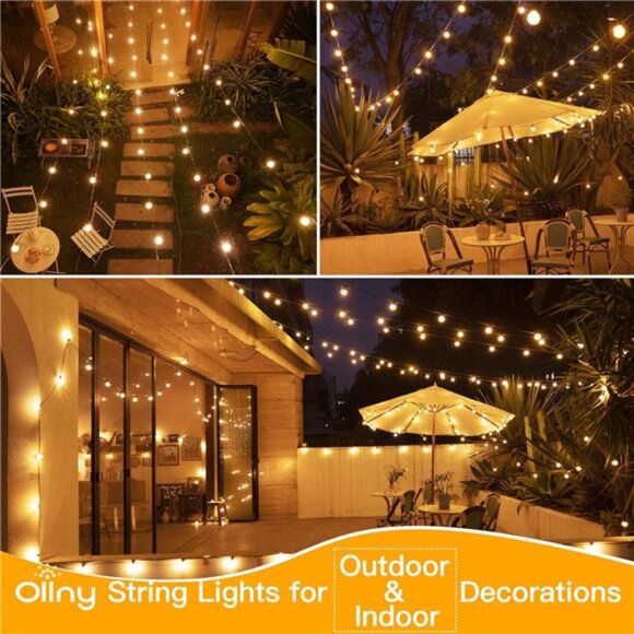 150FT Outdoor String Lights, Waterproof Connectable Shatterproof Outside Light - Picture 6 of 7